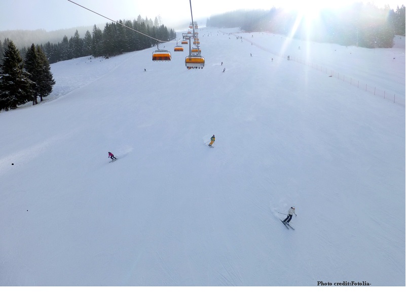 Skifahrer an der Wastlhöhe
